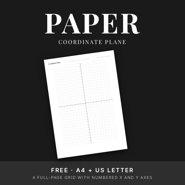 Free printable coordinate plane