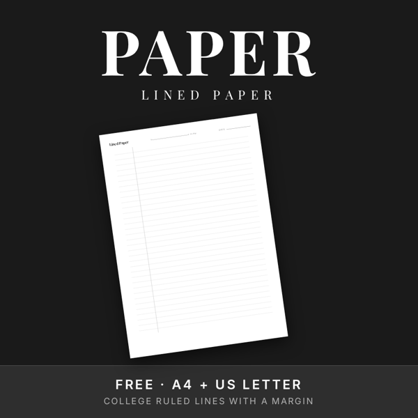 Free printable lined paper